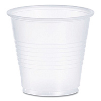 High-Impact Polystyrene Cold Cups, 3.5 oz, Plastic, Translucent, 100/Sleeve, 25 Sleeves/Carton (Y35)