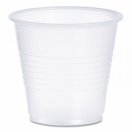High-Impact Polystyrene Cold Cups, 3.5 oz, Plastic, Translucent, 100/Sleeve, 25 Sleeves/Carton (Y35)