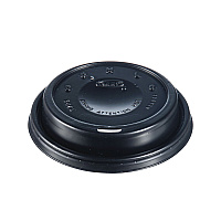 Cappuccino Dome Sipper Lids, Fits 12 oz to 24 oz Hot Cups, Plastic, Black, 100/Pack, 10 Packs/Carton (16ELBLK)