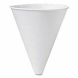 Bare Eco-Forward Treated Paper Funnel Cups, ProPlanet Seal, 10 oz, White, 250/Bag, 4 Bags/Carton (10BFC)