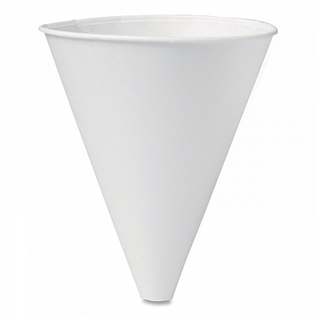 Bare Eco-Forward Treated Paper Funnel Cups, ProPlanet Seal, 10 oz, White, 250/Bag, 4 Bags/Carton (10BFC)