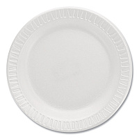 Mediumweight Foam Dinnerware, Plate, 6" dia, White, 125/Pack (6PWQRPK)