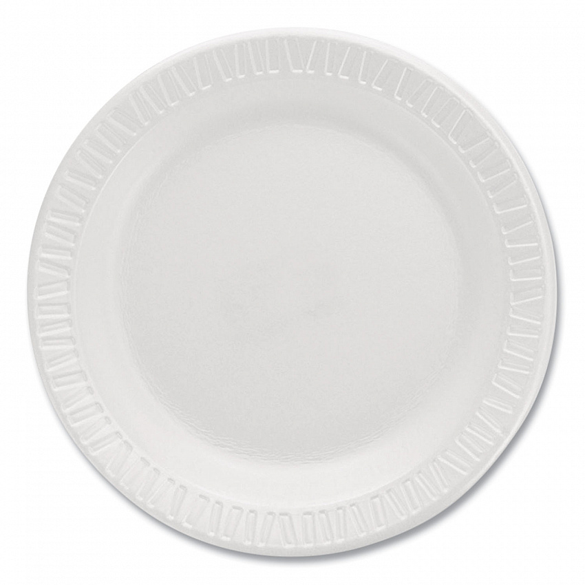 Mediumweight Foam Dinnerware, Plate, 6" dia, White, 125/Pack (6PWQRPK)