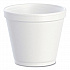 Food Containers, Squat, 8 oz, White, Foam, 1,000/Carton (8SJ12)