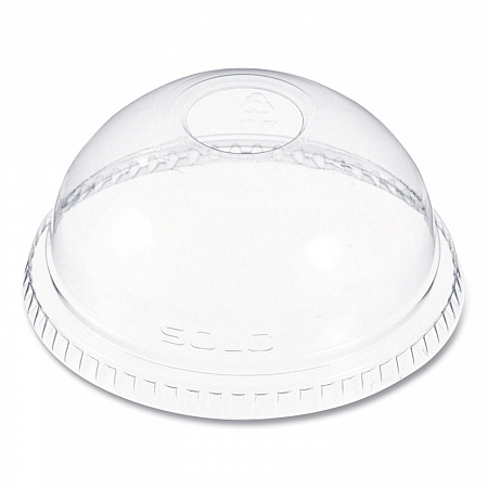 Dome-Top Cold Cup Lids, Fits 16 oz Cold Cups, Plastic, Clear, 1,000/Carton (DLR662)