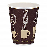 Thermoguard Insulated Paper Hot Cups, 8 oz, Steam Print Design, 1,000/Carton (DWTG8ST)