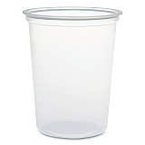 Microgourmet Plastic Deli Container, 32 oz, 4.7" Diameter x 5.7" h, Clear, 500/Carton (MN320100)