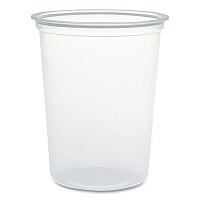 Microgourmet Plastic Deli Container, 32 oz, 4.7" Diameter x 5.7" h, Clear, 500/Carton (MN320100)