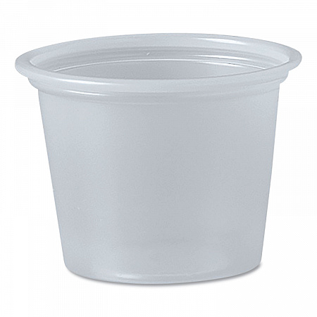 Polystyrene Portion Cups, 1 oz, Plastic, Translucent, 2,500/Carton (P100N)