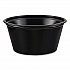 Polystyrene Portion Cups, 2 oz, Plastic, Black, 250/Bag, 10 Bags/Carton (P200BLK)