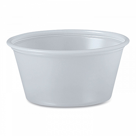 Polystyrene Portion Cups, 2 oz, Plastic, Translucent, 250/Bag, 10 Bags/Carton (P200N)