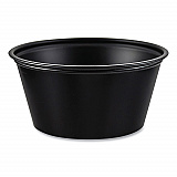 Polystyrene Portion Cups, 3.25 oz, Plastic, Black, 250/Bag, 10 Bags/Carton (P325BLK)