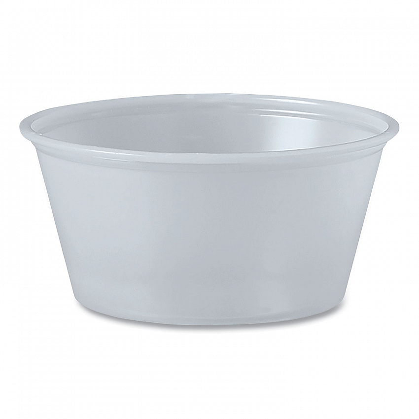 Polystyrene Portion Cups, 3.25 oz, Plastic, Translucent, 250/Bag, 10 Bags/Carton (P325N)