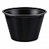 Polystyrene Portion Cups, 4 oz, Plastic, Black, 250/Bag, 10 Bags/Carton (P400BLK)