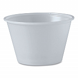 Polystyrene Portion Cups, 4 oz, Plastic, Translucent, 250/Bag, 10 Bags/Carton (P400N)