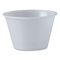 Polystyrene Portion Cups, 4 oz, Plastic, Translucent, 250/Bag, 10 Bags/Carton (P400N)