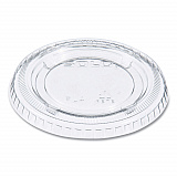 Portion/Souffle Cup Lids, Fits 3.25 oz to 9 oz Portion Cups, Plastic, Clear, 125/Pack, 20 Packs/Carton (PL4N)