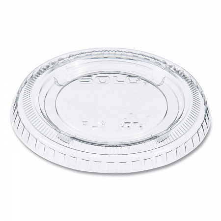 Portion/Souffle Cup Lids, Fits 3.25 oz to 9 oz Portion Cups, Plastic, Clear, 125/Pack, 20 Packs/Carton (PL4N)