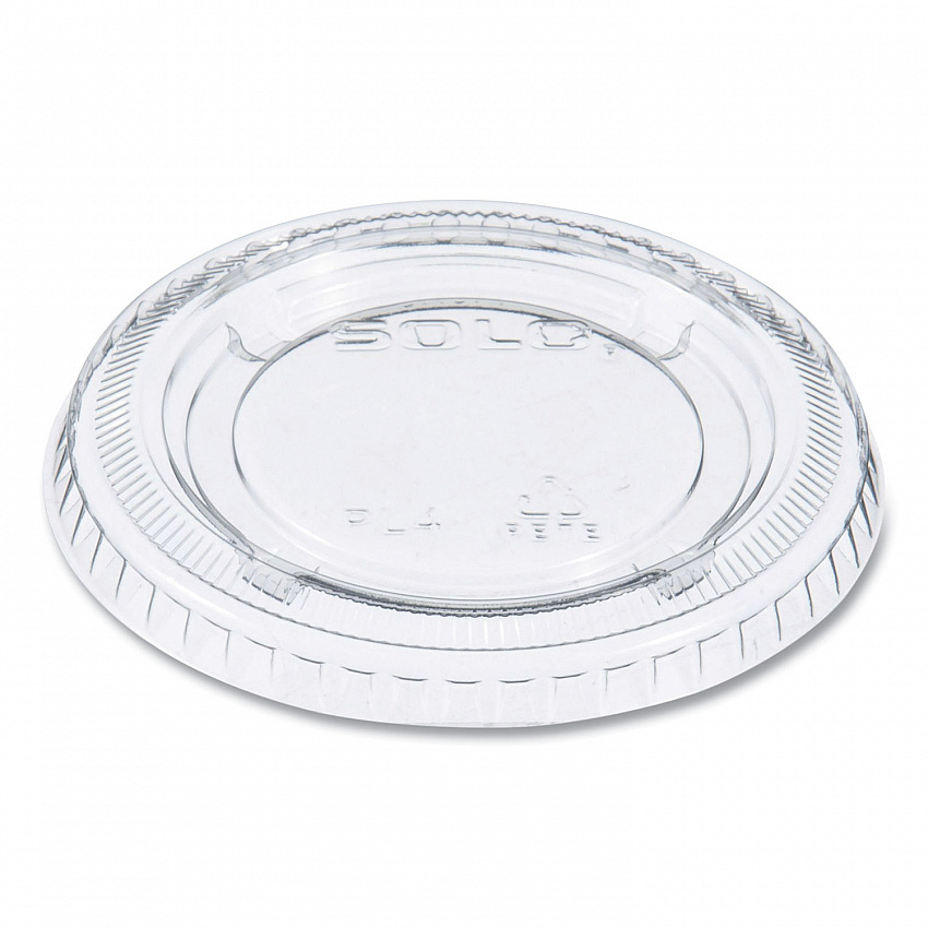 Portion/Souffle Cup Lids, Fits 3.25 oz to 9 oz Portion Cups, Plastic, Clear, 125/Pack, 20 Packs/Carton (PL4N)