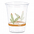 Bare Eco-Forward RPET Cold Cups, Squat, 12 oz to 14 oz, Plastic, Leaf Design, 50/Pack (RTP12BAREPK)