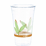 Bare Eco-Forward RPET Cold Cups, 24 oz, Plastic, Clear/Green/Orange, 50/Pack, 12 Packs/Carton (RTD24BARE)