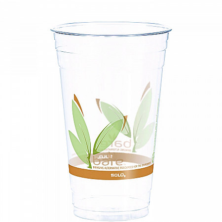 Bare Eco-Forward RPET Cold Cups, 24 oz, Plastic, Clear/Green/Orange, 50/Pack, 12 Packs/Carton (RTD24BARE)