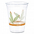 Bare Eco-Forward RPET Cold Cups ProPlanet Seal, 16 oz to 18 oz, Plastic, Leaf Design, Clear, 50/Pack, 20 Packs/Carton (RTP16DBARECT)