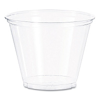 Ultra Clear PET Cups, Squat, 9 oz, Plastic, 50/Bag, 20 Bags/Carton (TP9R)