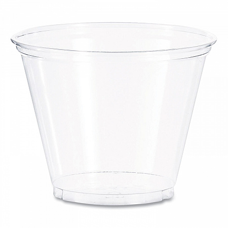 Ultra Clear PET Cups, Squat, 9 oz, Plastic, 50/Bag, 20 Bags/Carton (TP9R)