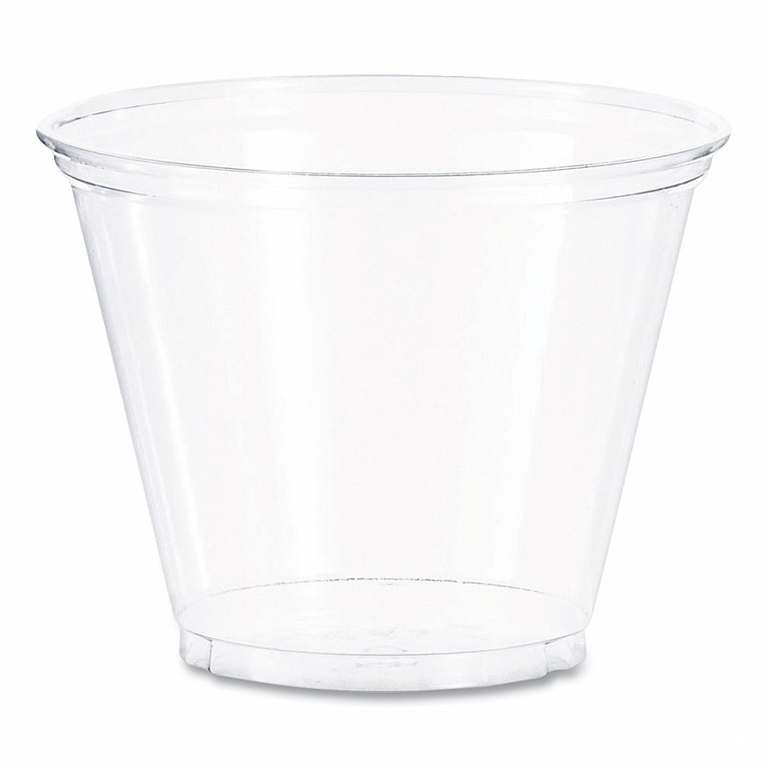 Ultra Clear PET Cups, Squat, 9 oz, Plastic, 50/Bag, 20 Bags/Carton (TP9R)