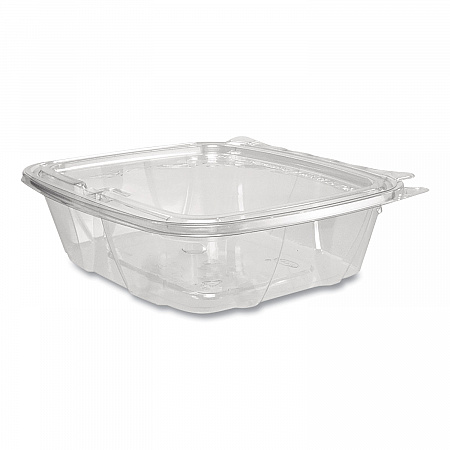ClearPac SafeSeal rPET Tamper-Resistant Container, ProPlanet Seal, Flat Lid, 24 oz, Clear, 100/Bag, 2 Bags/Carton (CH24DEF)