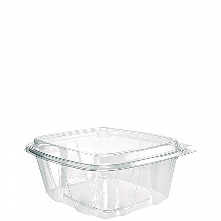 ClearPac SafeSeal Tamper-Resistant/Evident Containers, Domed Lid, 32 oz, Clear, Plastic, 100/Bag, 2 Bags/Carton (CH32DED)