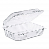 StayLock Clear Hinged Lid Containers, Oblong, 6.81 x 9.4 x 3.1, Plastic, 125/Bag, 2/Carton (C40UT1)