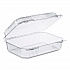 StayLock Clear Hinged Lid Containers, Oblong, 6.81 x 9.4 x 3.1, Plastic, 125/Bag, 2/Carton (C40UT1)