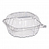 ClearSeal Hinged-Lid Plastic Containers, 5.8 x 6 x 3, Clear, Plastic, 125/Pack, 4 Packs/Carton (C57PST1)