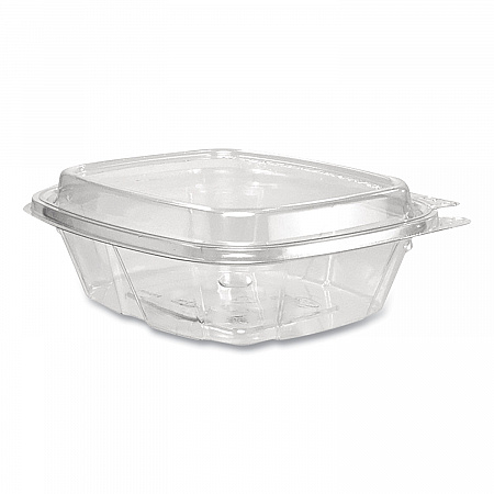 ClearPac SafeSeal Tamper-Resistant/Evident Containers, Domed Lid, 8 oz, Clear, Plastic, 100/Bag, 2 Bags/Carton (CH8DED)