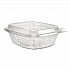 ClearPac SafeSeal Tamper-Resistant/Evident Containers, Domed Lid, 8 oz, Clear, Plastic, 100/Bag, 2 Bags/Carton (CH8DED)
