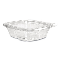 ClearPac SafeSeal Tamper-Resistant/Evident Containers, Flat Lid, 8 oz, Clear, Plastic, 100/Bag, 2 Bags/Carton (CH8DEF)