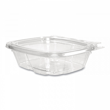 ClearPac SafeSeal Tamper-Resistant/Evident Containers, Flat Lid, 8 oz, Clear, Plastic, 100/Bag, 2 Bags/Carton (CH8DEF)