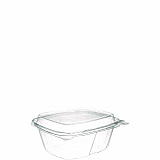 ClearPac SafeSeal Tamper-Resistant/Evident Containers, Domed Lid, 12 oz, Clear, Plastic, 100/Bag, 2 Bags/Carton (CH12DED)