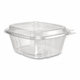 ClearPac SafeSeal Tamper-Resistant/Evident Containers, Domed Lid, 16 oz, Clear, Plastic, 100/Bag, 2 Bags/Carton (CH16DED)
