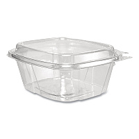 ClearPac SafeSeal Tamper-Resistant/Evident Containers, Domed Lid, 16 oz, Clear, Plastic, 100/Bag, 2 Bags/Carton (CH16DED)