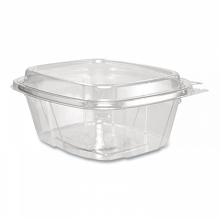 ClearPac SafeSeal Tamper-Resistant/Evident Containers, Domed Lid, 16 oz, Clear, Plastic, 100/Bag, 2 Bags/Carton (CH16DED)