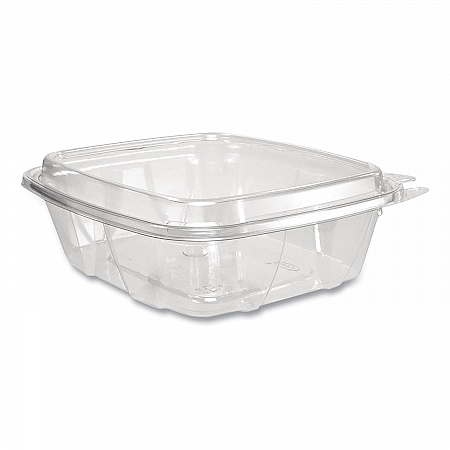 ClearPac SafeSeal Tamper-Resistant/Evident Containers, Domed Lid, 24 oz, Clear, Plastic, 100/Bag, 2 Bags/Carton (CH24DED)