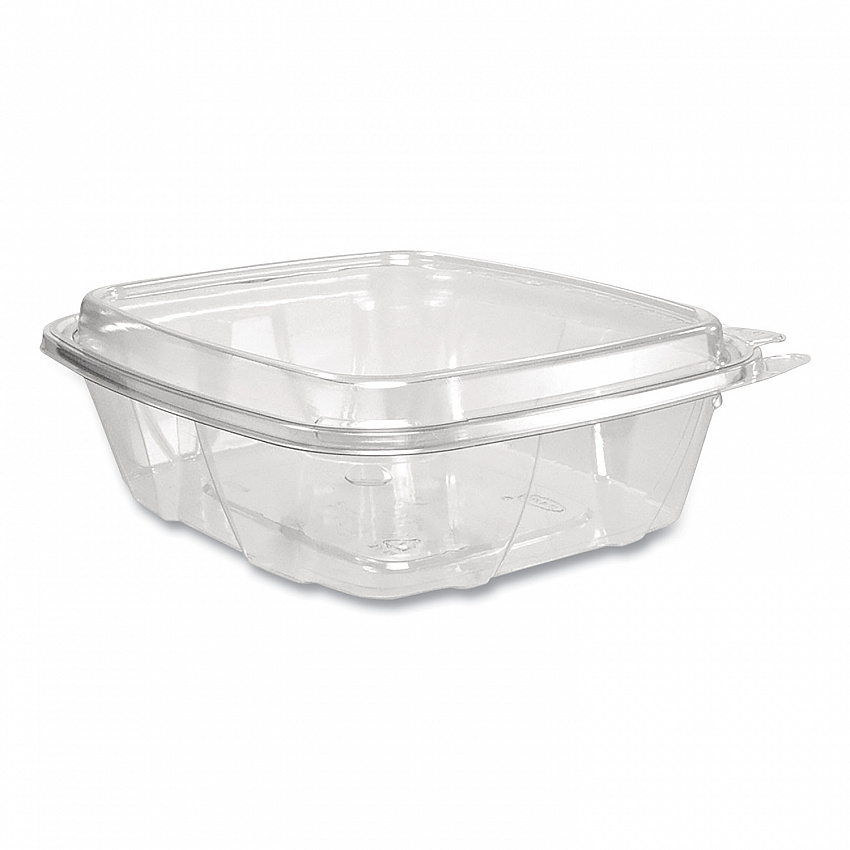 ClearPac SafeSeal Tamper-Resistant/Evident Containers, Domed Lid, 24 oz, Clear, Plastic, 100/Bag, 2 Bags/Carton (CH24DED)