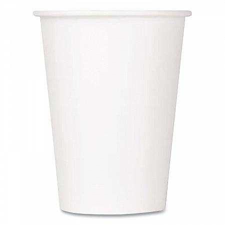 Double Poly Paper Cold Cups, 12 oz, White, 1,000/Carton (CKCP12W)