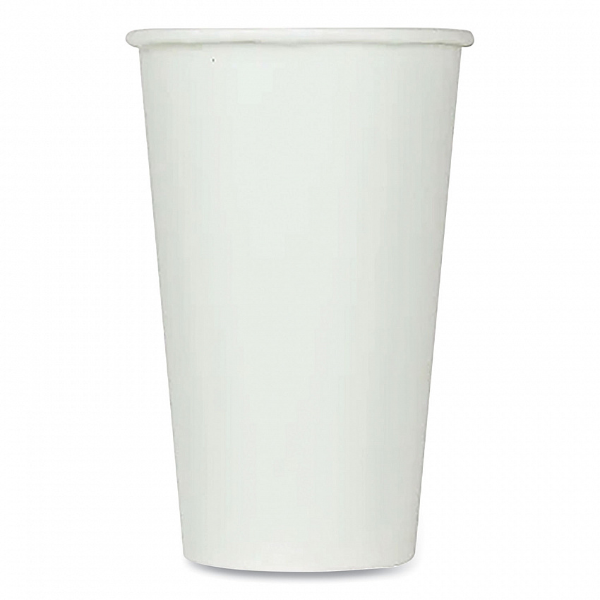 Double Poly Paper Cold Cups, 16 oz, White, 1,000/Carton (CKCP16W)