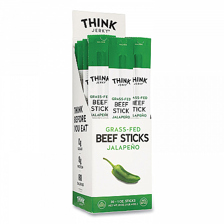Jalapeno 100% Grass-Fed Beef Sticks, 1 oz Individually Wrapped Sticks, 20/Carton (33700003)