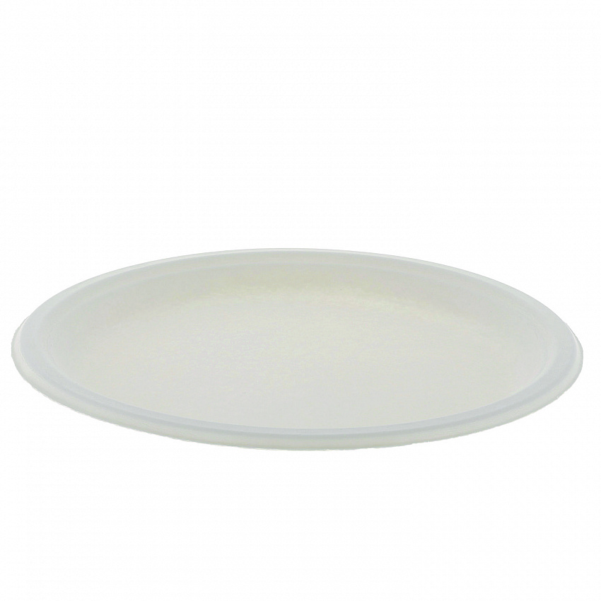 EarthChoice PFAS Free Compostable Dinnerware, Plate, Sugarcane, 10.25" dia, Natural, 500/Carton (MC50010PFREE)