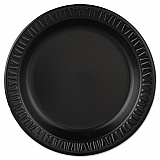 Quiet Classic Laminated Foam Dinnerware, Plate, 9" dia, Black, 125/Pack, 4 Packs/Carton (9PBQR)